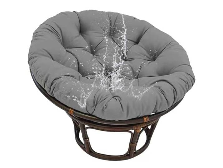 Yadlan Polster FüR Papasansessel,Rundes Auflage, Bodenkissen Gepolstert Sitzkissen RattanstüHle Sitzkissen, FüR Korbsessel Outdoor GartenmöBel Sitzauflage Auflage Grey 140cm