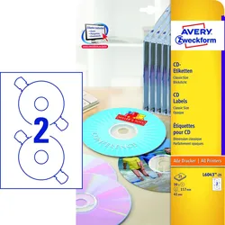 AVERY Zweckform CD-Etiketten L6043-25 Ø 117mm