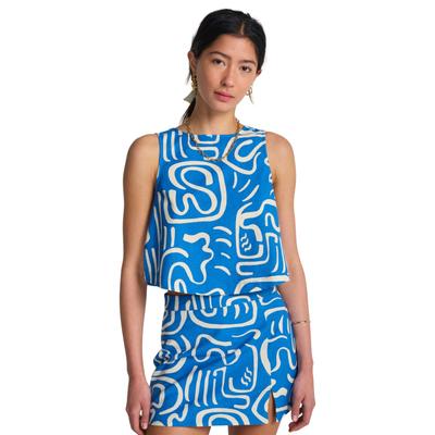 Tanktop BILLABONG "So Breezy", Damen, Gr. L, blau, Obermaterial: 85% Baumwolle, 15% Leinen., Hemden Tanktop