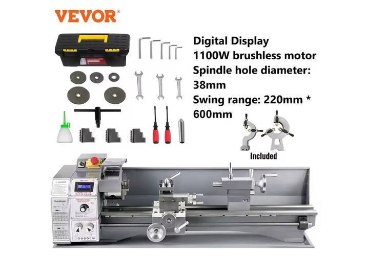 VEVOR Pro Leg Stretcher 220LBS Machine d'étirement des jambes, Tour à métaux, Moteur sans balais 1100W, Broche de tour