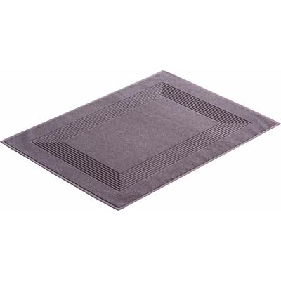 Badematte VOSSEN "New Generation" Gr. 2, grau (dunkelgrau), H:10mm, Baumwolle, Badematten, Badematte, Badteppich, mit Bordüre, Hoch-Tief Effekt, reine supersoft Baumwolle
