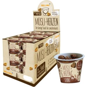 Hellma Müsli Müsli-Herzen to go, Schoko, je 30g, 18 Becher