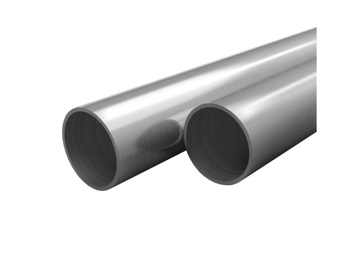 vidaXL 2 Stk. Edelstahlrohre Rund V2A 2m Ø42x1,8mm