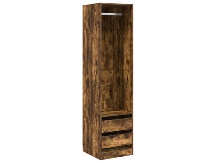 Helloshop26 Schrank mit Schubladen Aufbewahrung Chic 50 x 50 x 200 cm aus Technikholz Eiche geräuchert 02_0048154