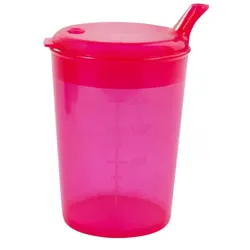 Medi-Inn Schnabelbecher Schnabeltasse Trinkbecher 250 ml rot / Öffnung: 4x4 mm