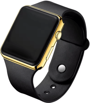 Inspire Essentials TimeFlex Digital LED Watch Sport Silicone Wristband Casual Watch gold