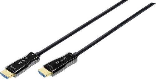 Digitus HDMI / Glasfaser Anschlusskabel HDMI-A Stecker, HDMI-A Stecker 10.00m Schwarz AK-330125-100-S 4K UHD HDMI-Kabel