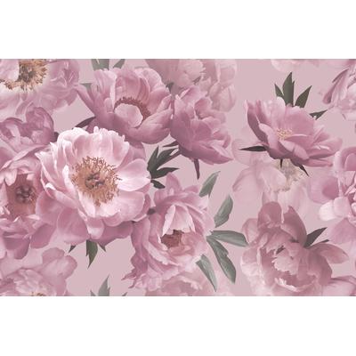 Fototapete PAPERMOON "BLUMEN ABSTRAKT-MUSTER DESIGN ROSEN BLUMEN DECOR RETRO", bunt, B:2m L:1,49m, Vlies, Tapeten
