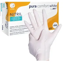 Nitrilhandschuhe Ampri pura comfort white XL Gr. 10,puderfrei, untsterile Nitrilhandschuhe, 100 Stück/Box