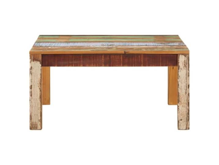 HKLGBVCR Quadratischer Couchtisch, 80 x 80 x 40 cm, Massivholz, recycelt, Sofaspitze