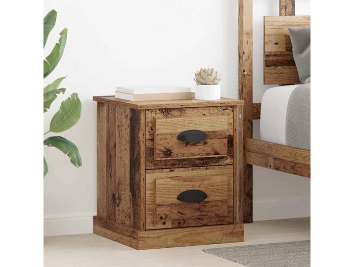 vidaXL Nachttisch Altholz 39 x 39 x 47,5 cm Holzwerkstoff