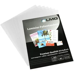 LMG Laminierfolien glänzend 80 mikron A3