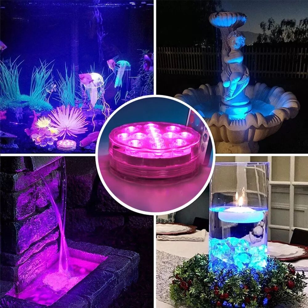 INF APP Knopf LED Streifen Lichter mit Saugnapf, 13 LEDs, APP+Fernbedienung, Zwei Lichter Eine Steuerung