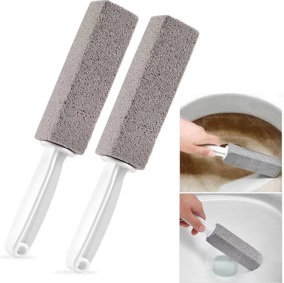 INF Toiletborstel met natuurlijke puimsteen 2-pack