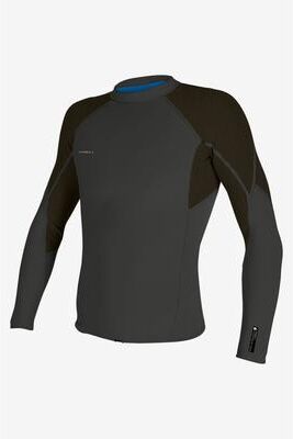 O'Neill s Hyperfreak 1.5mm Long Sleeves Top in Raven/Arm, Size Medium