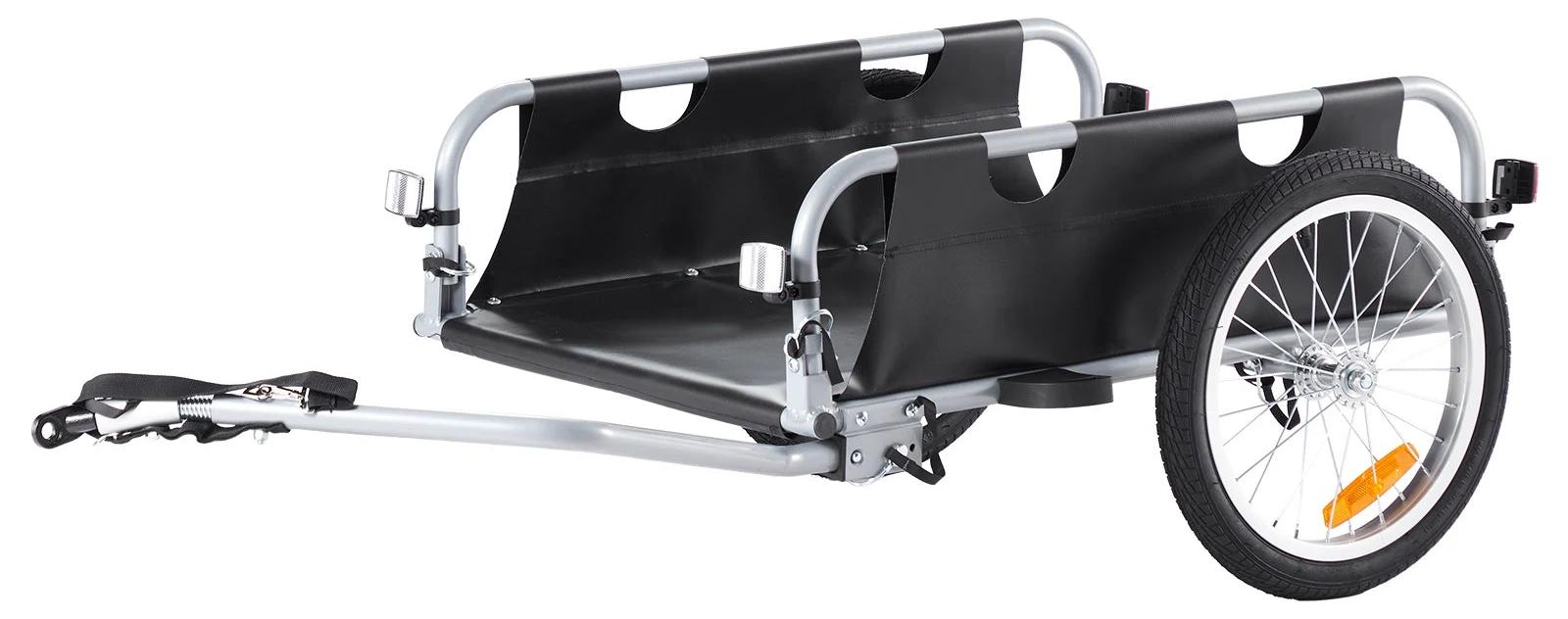 Fahrradanhänger für Gepäck - Fahrradanhänger - Gepäckwagen - Fahrradkarren - Aluminiumrahmen - Tragfähigkeit: 45 kg