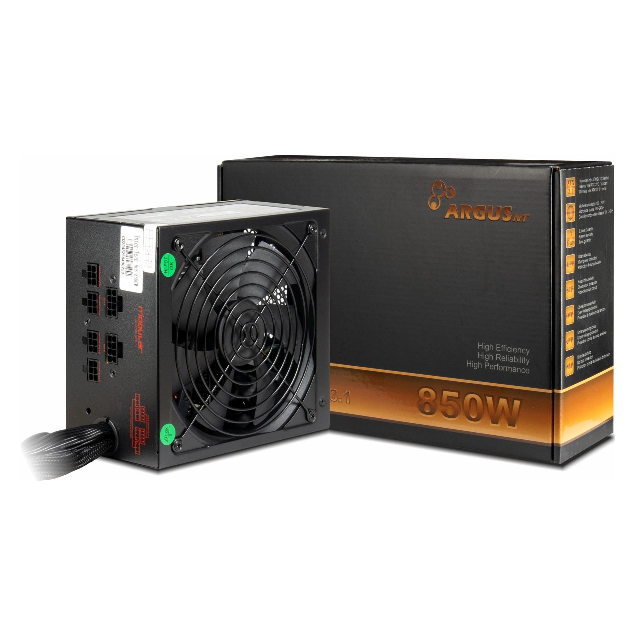 Intertec Netzteil ArgusNT BPS-850CM ATX3.1 850W,80PLUS BRONZE,85% Effizienz (850 W) (88882245)