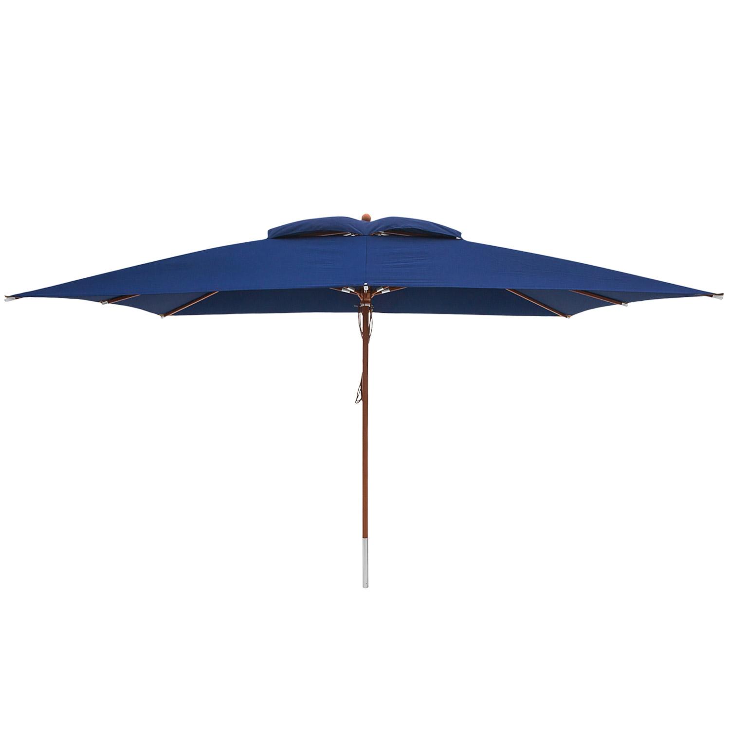 anndora Sonnenschirm 3x4m eckig Navy Dunkelblau Winddach UV-Schutz - Navy Blau