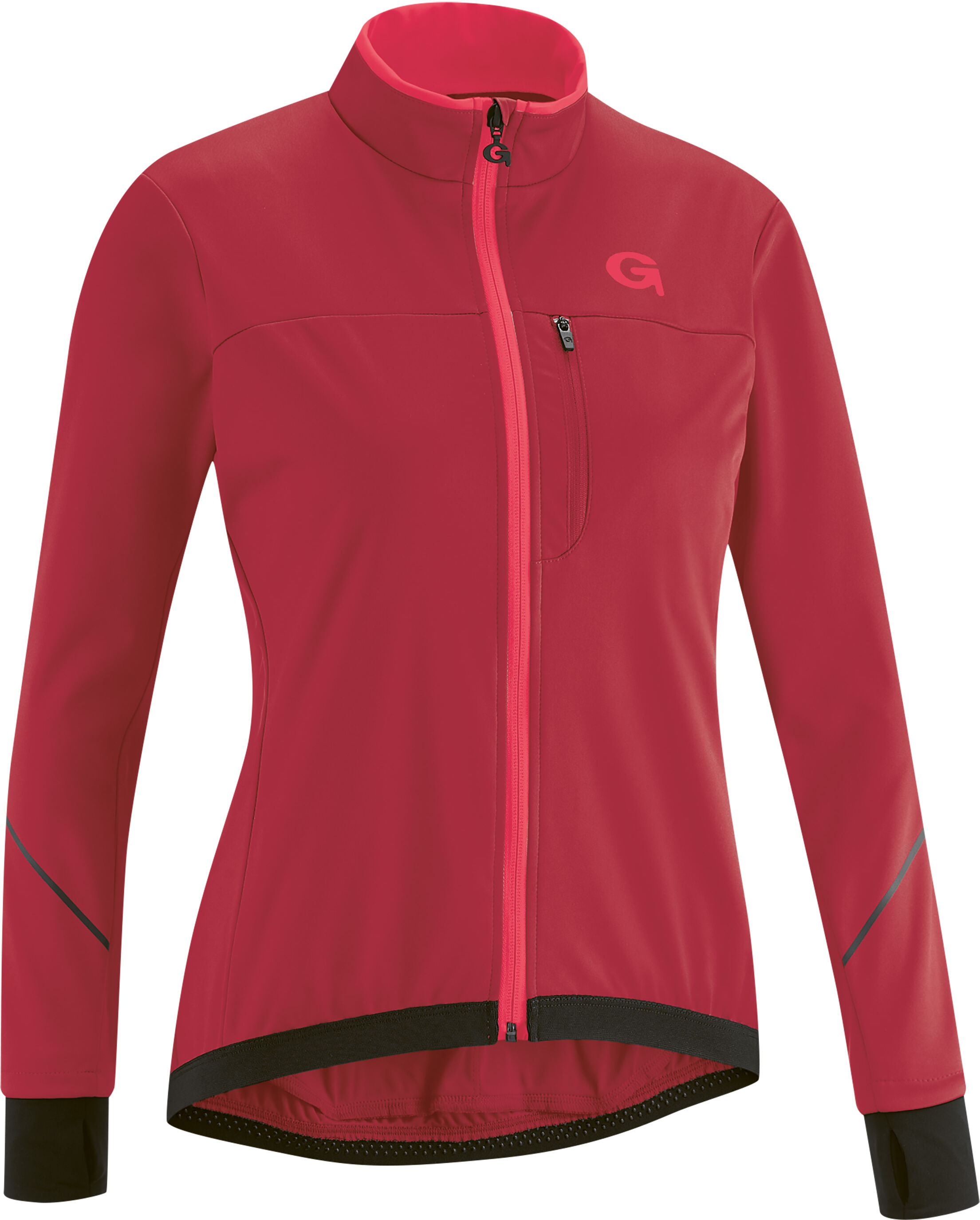 Fahrradjacke GONSO "SORBA", Damen, Gr. 38, rot (ziegelrot), 100% Polyester, Jacken Fahrradjacke, Wasserabweisend und winddichtes Funktionsmaterial ziegelrot 38