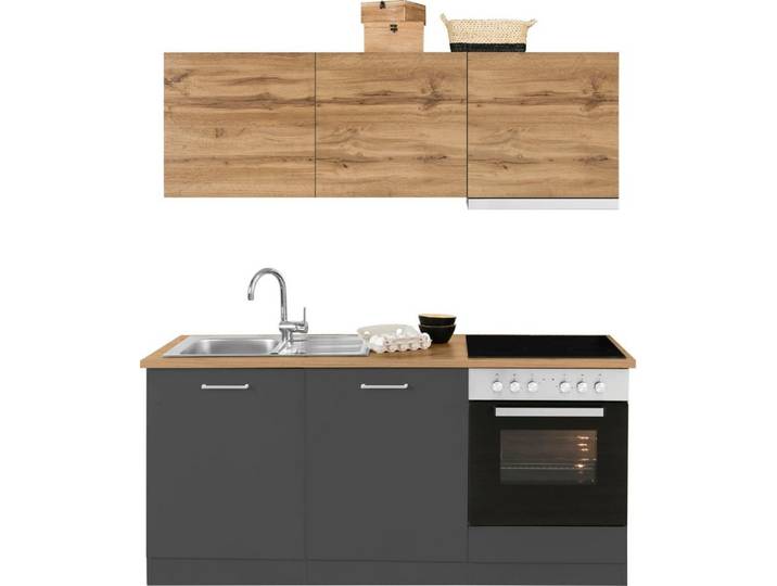 KOCHSTATION Küchenzeile KS-Kehl, mit E-Geräten, Breite 180 cm