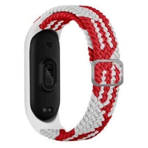 Beline pasek Mi Band 765 Textile redwhite czerwonybialy (Fabric, Textile) (5904422914110)