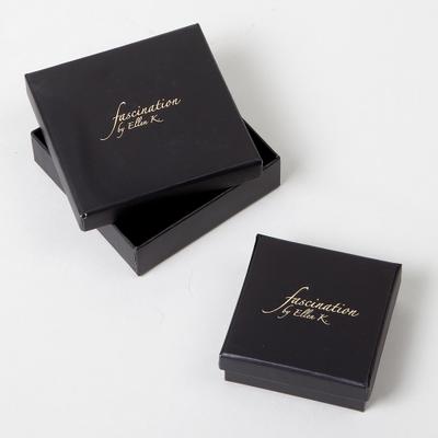 Paar Creolen "375/- Gelbgold glanz Wellen", schwarz (gelb), FASCINATION BY ELLEN K., Ohrringe, Damen, one-size, Gold
