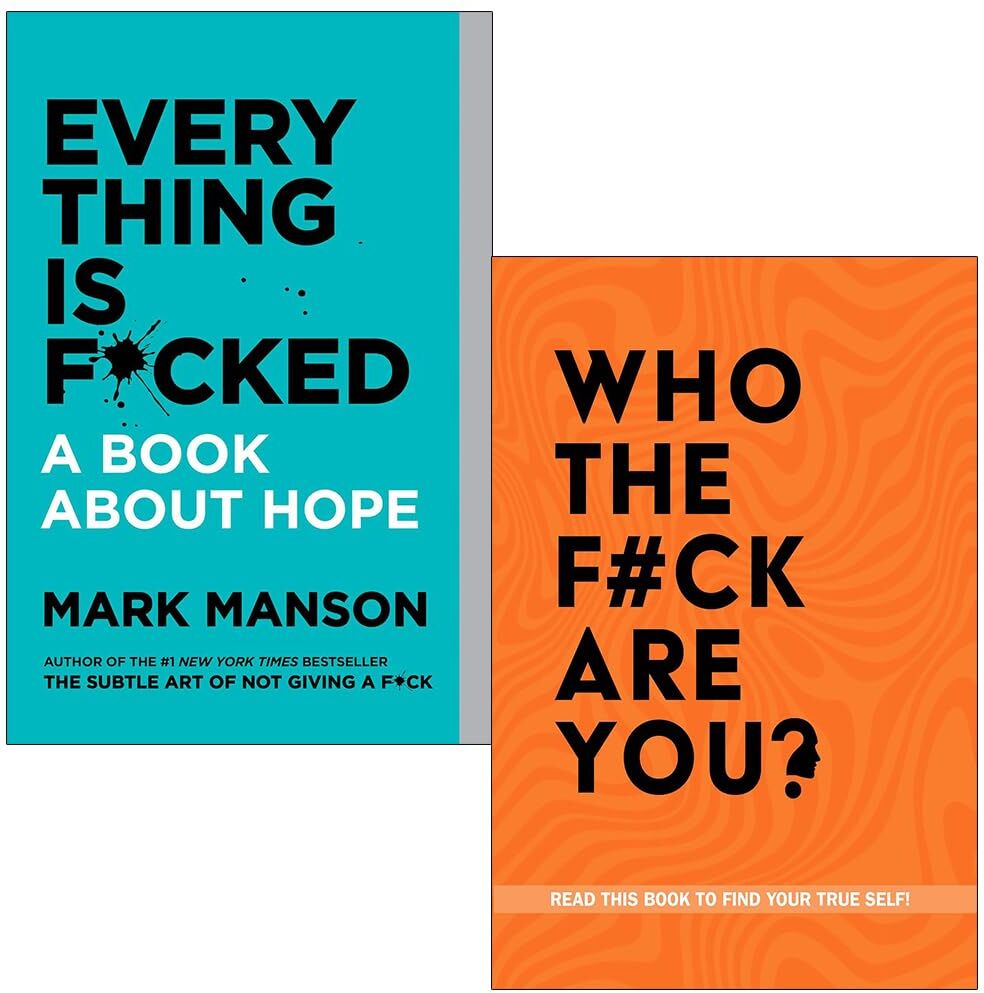 Harper Mark Manson Collection 2 Books Set - The Subtle Art of Not Giving a F*ck & Everything Is F*cked - Paperback Self-Help Bundle, Adult Non-Fiction