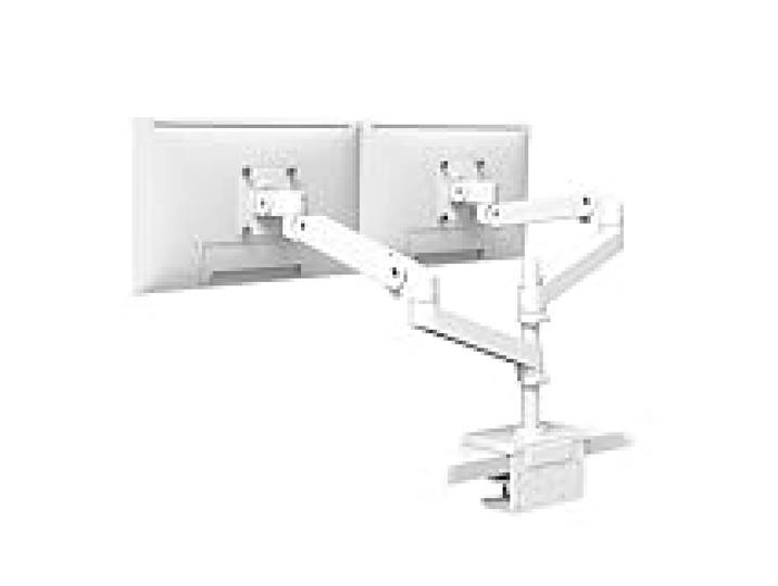 Ergotron LX Pro Bras Vertical empilable Double écran, Support de Bureau VESA – pour 2 écrans jusqu'à 27 Pouces, de 4 à 10 kg chacun – Blanc