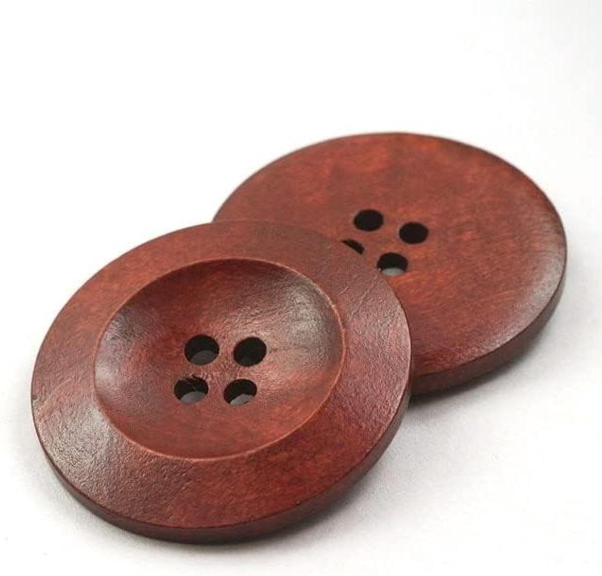 50 stuks Houten Kledingknopen - Decoratieve 4-gaats knopen - Zwart - 25 mm
