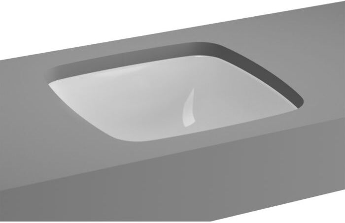 Vitra Metropole Unterbau-Waschtisch 5666B003-1083 36,5x36,5/39,5x40cm, ohne Hahnlochbank, weiß, ohne Überlauf