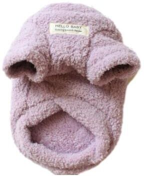 Inspire Select CozyPaws Winter Dog Sweater Warm Plush Pet Coat For Small & Medium Dogs And Cats purple s