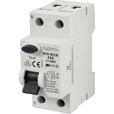 Sygonix SY-6438014 SYG-RCCB 1P+N/A25/10kA/30mA Fehlerstrom-Schutzschalter A 2polig 25 A 0.03 A 230 V/AC