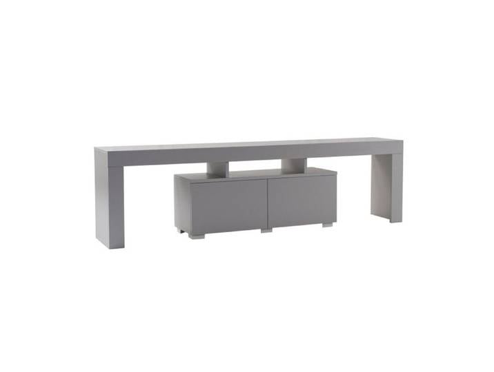 Meuble TV Banc TV gris L 180 cm rangements style moderne