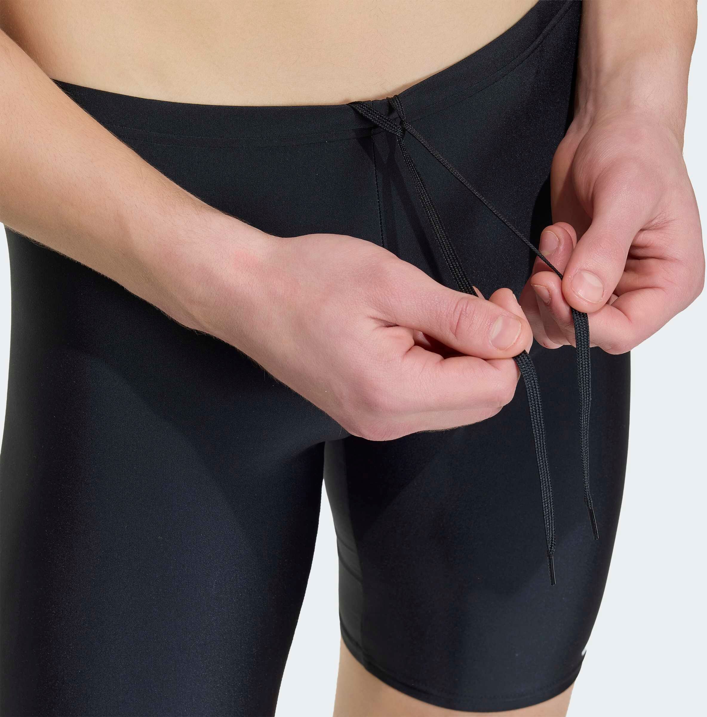Badehose ADIDAS PERFORMANCE "ROBUSTE JAMMER", Herren, Gr. 6, N-Gr, schwarz, Obermaterial: 80% Polyamid, 20% Elasthan, Badehosen Badehose schwarz 6, N-Gr