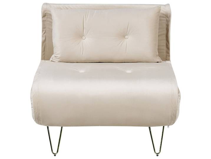 SCHLAFSOFA Samtstoff Beige Vestfold