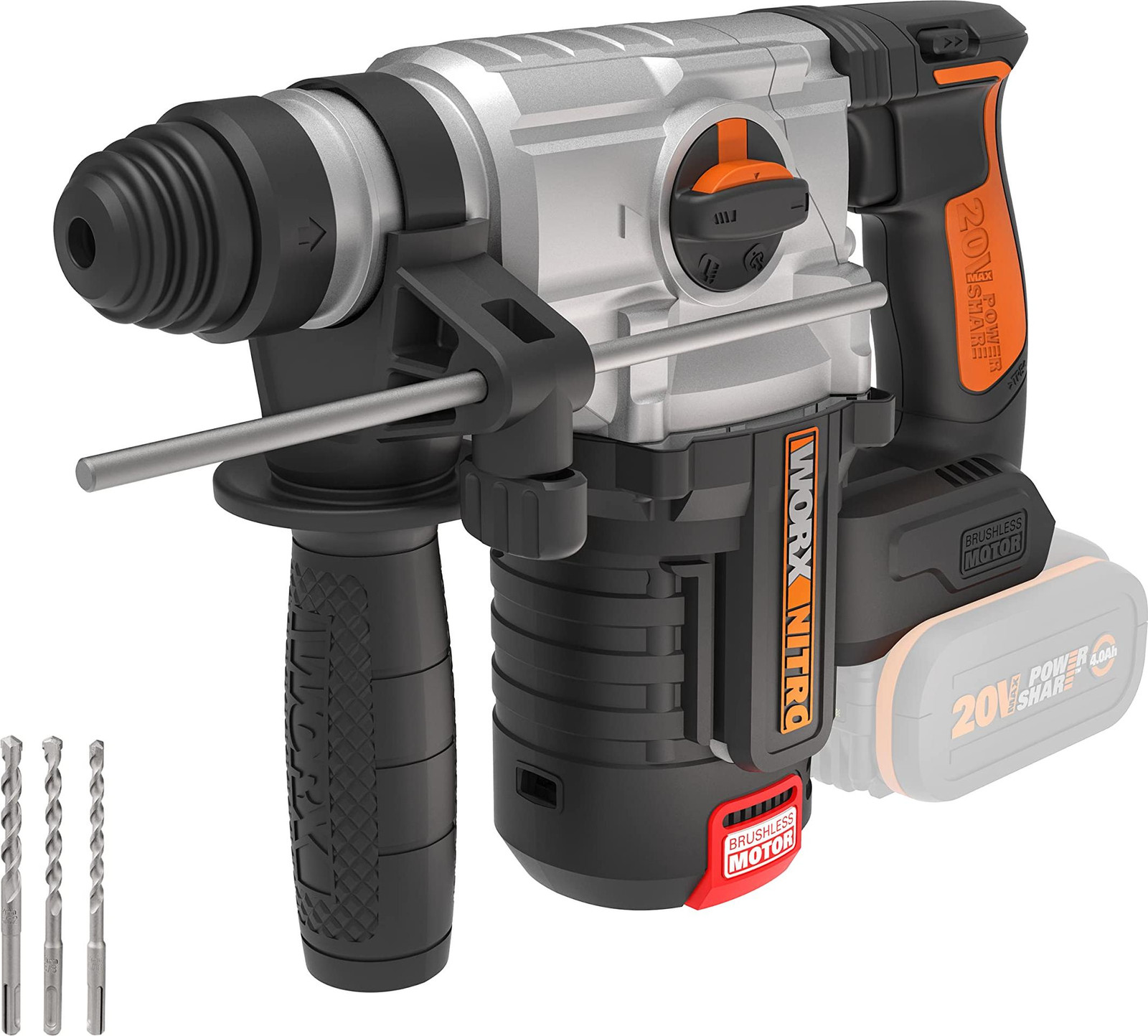 Worx WX380.9 Accuboormachine 20V Oranje
