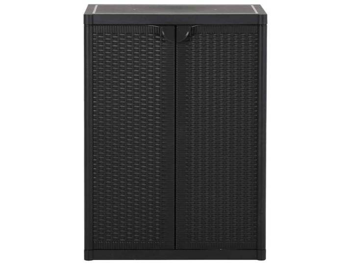 Les Soldes Armoire de rangement de jardin remise à outils Noir 65x45x88 cm PP Rotin，protection contre vent tbn82m