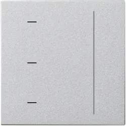 Gira 536526, Schalter + Taster, Silber