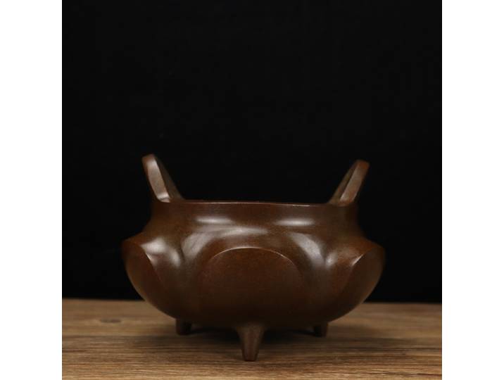 Brûleur d'encens en cuivre pur de Style Antique de la dynastie Ming Xuande Lotus Guanyin, artisanat de décoration pour la maison