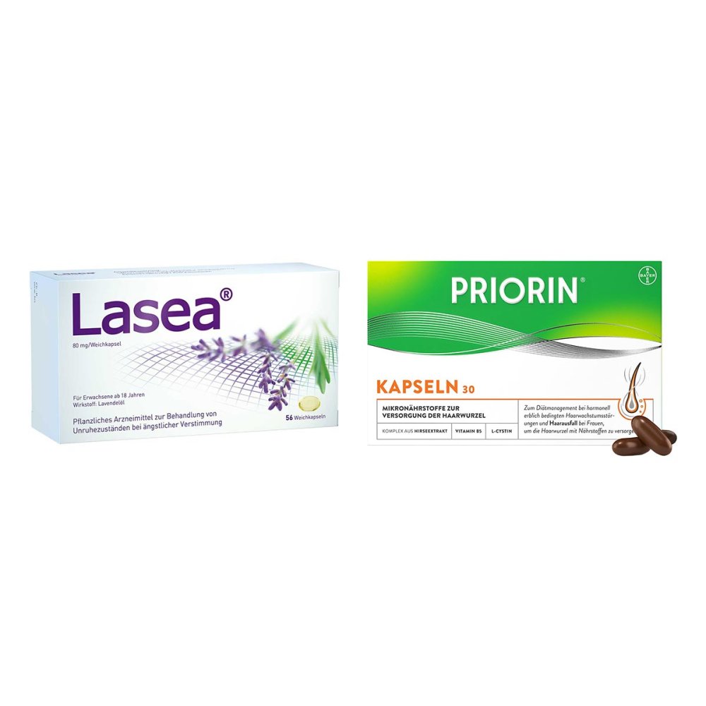 Lasea Weichkapseln und Priorin Kapseln 08105306