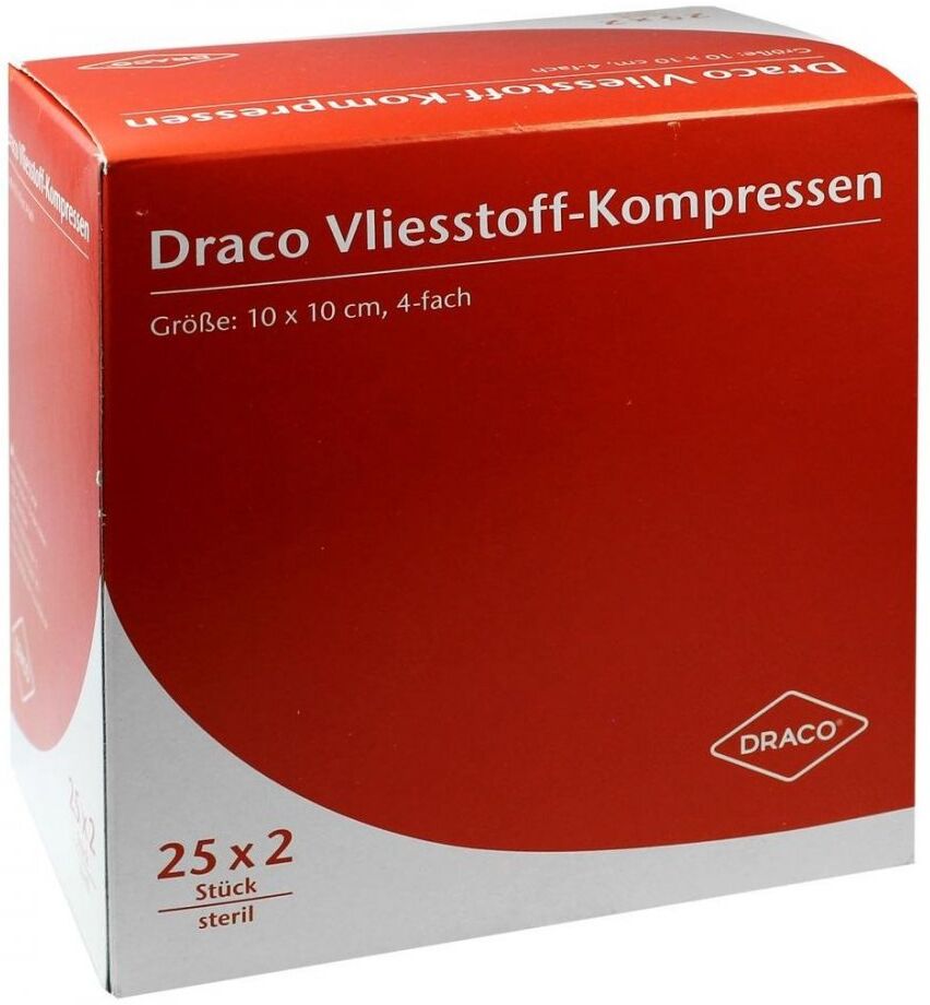 Vliesstoff-Kompressen 10x10 cm steril 4-fach