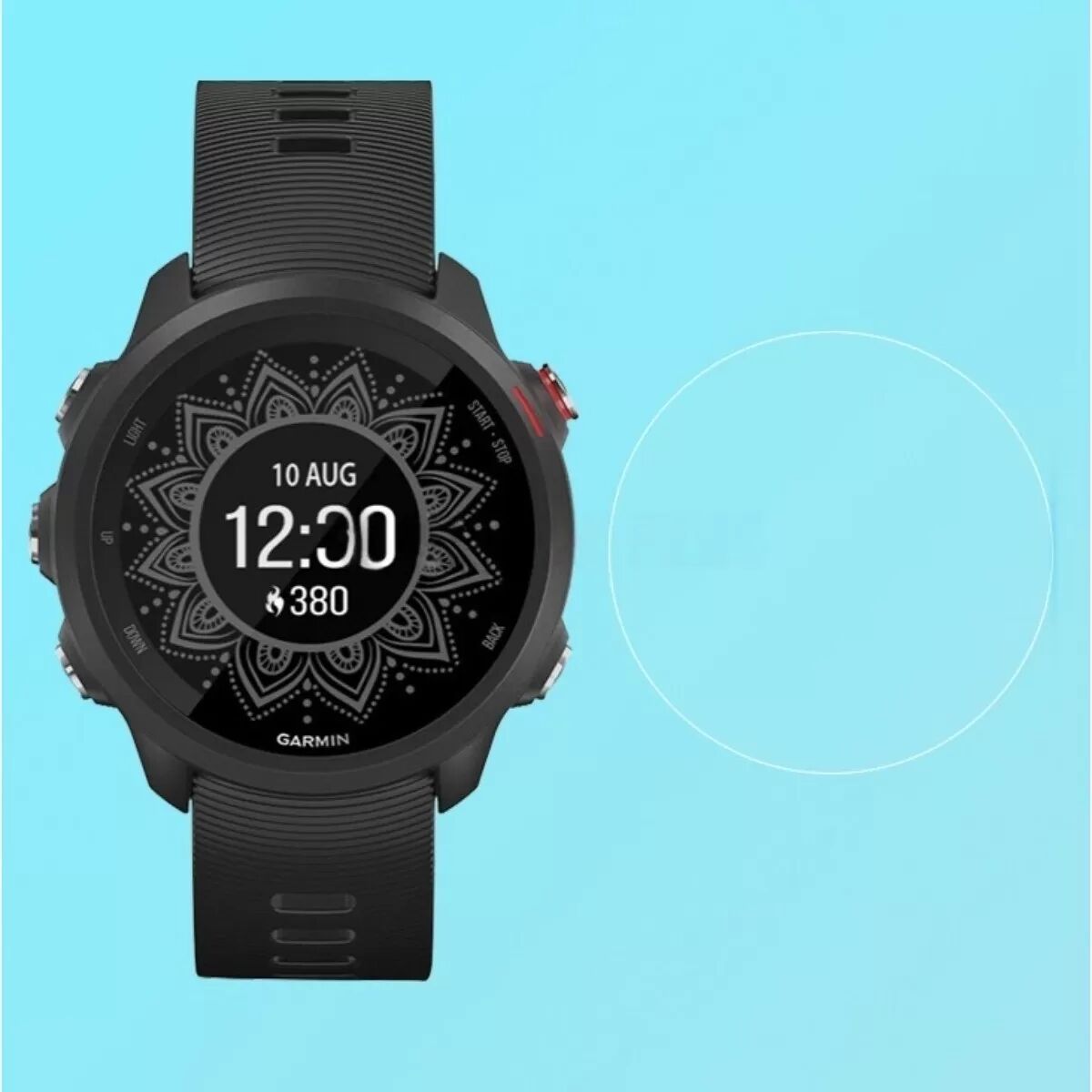 INF 2er-Pack Augenschutz Displayschutzfolie aus gehärtetem Glas mit gebogener Kante kompatibel mit Garmin Forerunner 735