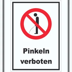 HB-Druck Pinkeln verboten Aufkleber A8 (52x74mm)