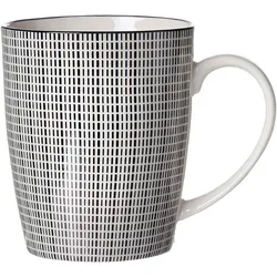 6er-Set Ritzenhoff & Breker Kaffeebecher Takeo Stripes 350 ml Porzellan Schwarz