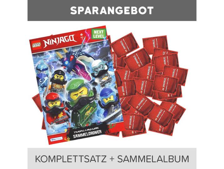 LEGO® Sammelkarte LEGO Ninjago 7 NEXT LEVEL Cards -Komplettsatz+Mappe(ohne Sonderkarten)