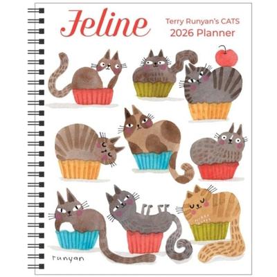 Feline 12-Month 2026 Monthly/Weekly Planner Calendar