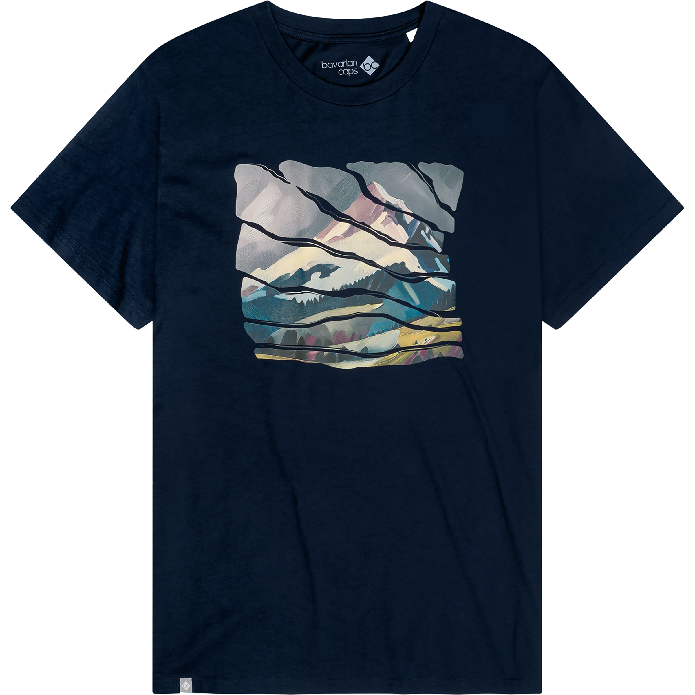 Bavarian Caps Wintergipfel Herren T-Shirts blau Größe XXL Lifestyle Hautfreundlich