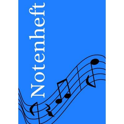 Notenheft: DIN A5 Notenlinienheft | 100 Seiten mit 12 Notenzeilen / Systeme pro Blatt | Papier 90g/m² | Musikheft mit Notenlinien -