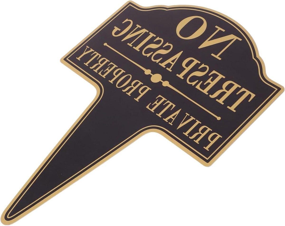 Verboden Toegang Bord - Privé Eigendom Waarschuwing - Zwart Metaal - 34,5 x 24,5 cm