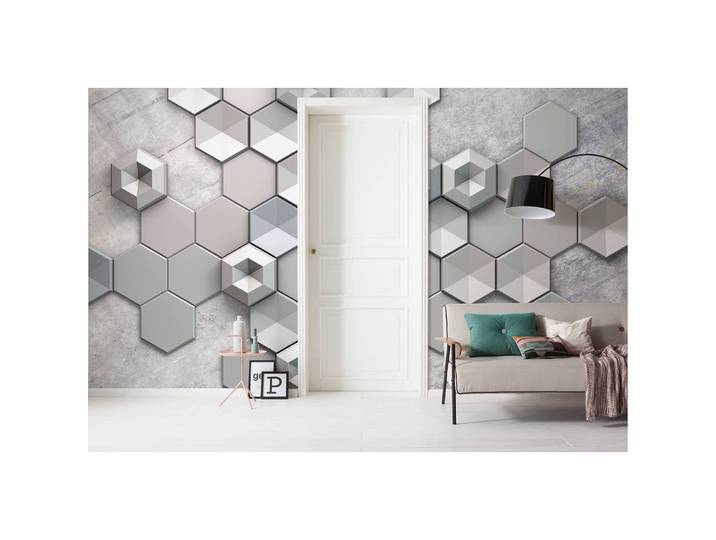 Papier peint intissé Hexagon Concrete 400 x 250cm